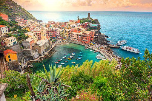 Vernazza is a town in Cinque Terre, Italy. Vernazza is filled with colourful houses and lies in front of a small harbor which attracts a lot of photographers with its beauty.