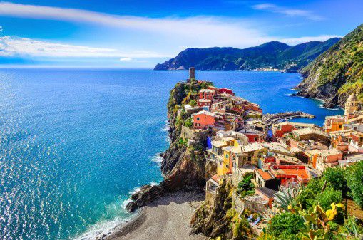 Vernazza is a town in Cinque Terre, Italy. Vernazza is filled with colourful houses and lies in front of a small harbor which attracts a lot of photographers with its beauty.